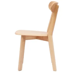 Lot de 2 Chaises de Salle a Manger Scandinave en Bois Massif Marron