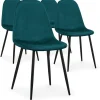 Lot de 4 chaises Gao Velours Vert