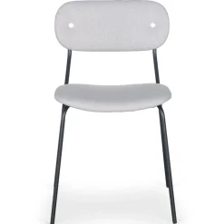 Lot de 4 chaises modernes Stellair Tissu Gris