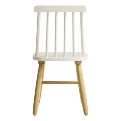 Lot de 2 chaises pour enfant NESNA design moderne et sa structure en bois massif blanc