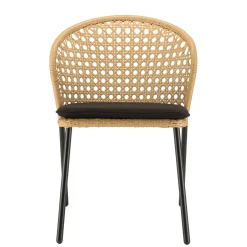 Lot de 2 chaises rotin synthétique couleur naturelle MALO