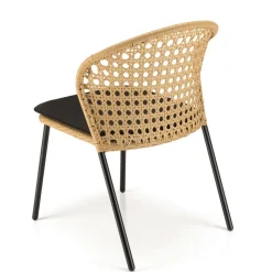 Lot de 2 chaises rotin synthétique couleur naturelle MALO