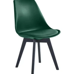 Lot de 4 chaises scandinaves Pieds en bois Vert