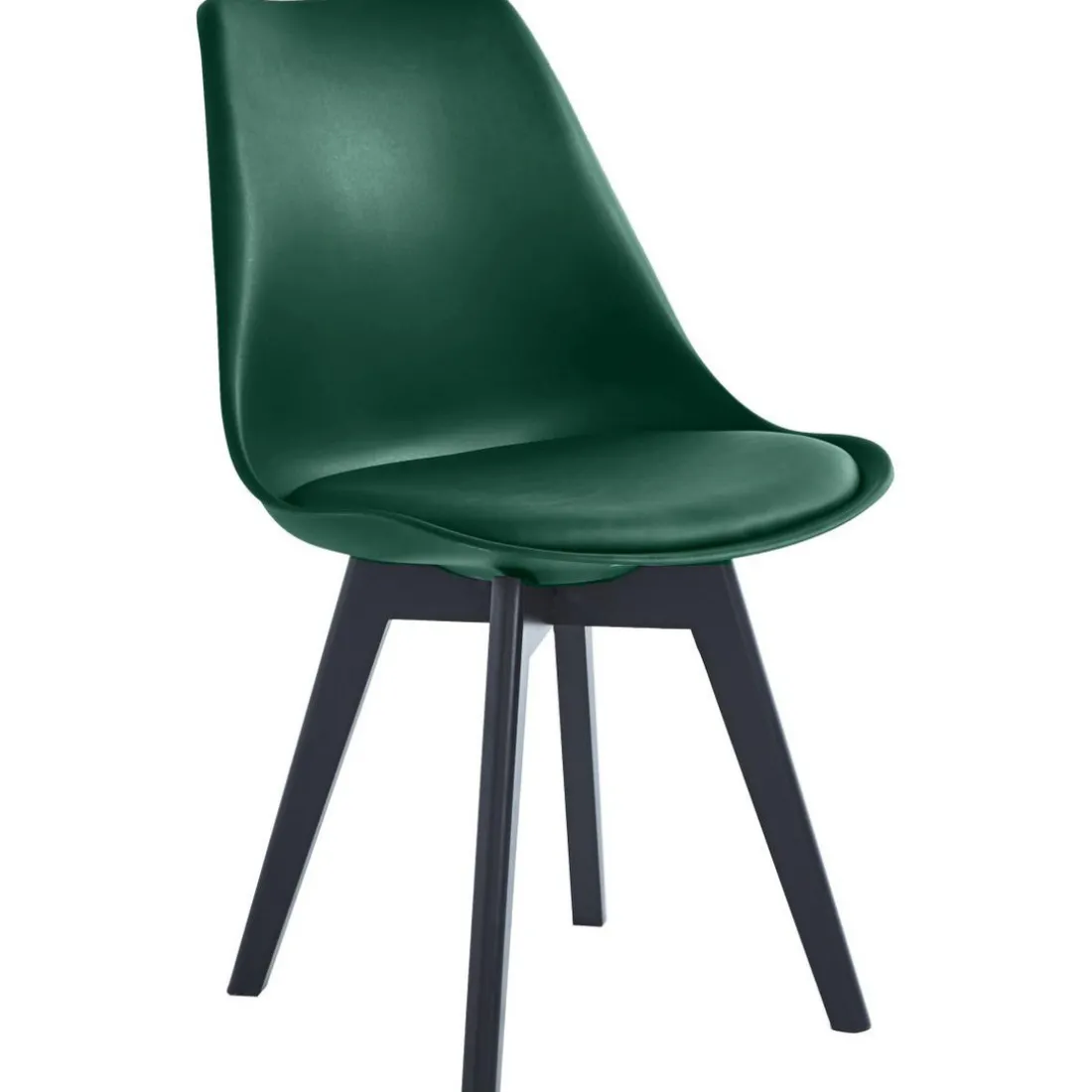 Lot de 4 chaises scandinaves Pieds en bois Vert