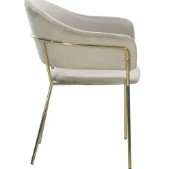Lot De 2 Chaises/Fauteuils RICO Velours Taupe