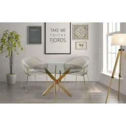 Lot De 2 Chaises/Fauteuils RICO Velours Taupe