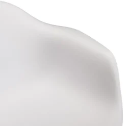 Lot de 6 fauteuils blancs dossier arrondi MALO