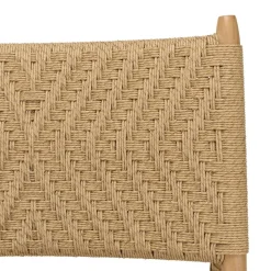 Lot de 2 fauteuils lounge jardin teck rotin synthétique relief VALERIA