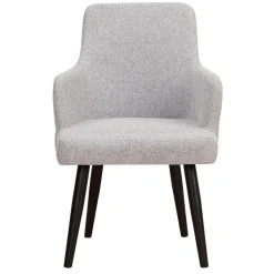 Lot de 2 Fauteuils Tissu Gris Clair LUDVIG