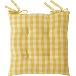 Lot de 2 Galettes de chaise VICHY jaune