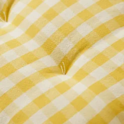 Lot de 2 Galettes de chaise VICHY jaune