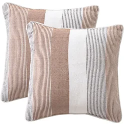 Lot de 2 housses de coussins TREPORT - beige
