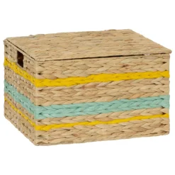 Lot de 2 malles de rangement pour jouet en jacynthe d'eau