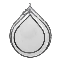 Lot de 3 miroirs goutte Leny Métal noir