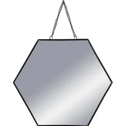 Lot de 3 miroirs hexagonaux métal