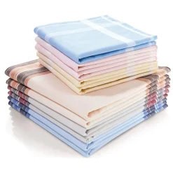 Lot de 12 mouchoirs Homme foncés