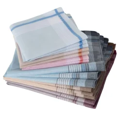 Lot de 12 mouchoirs Homme foncés