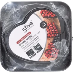 Lot de 3 moules démontables