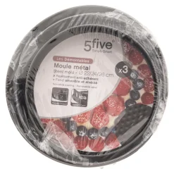 Lot de 3 moules démontables manquevoir