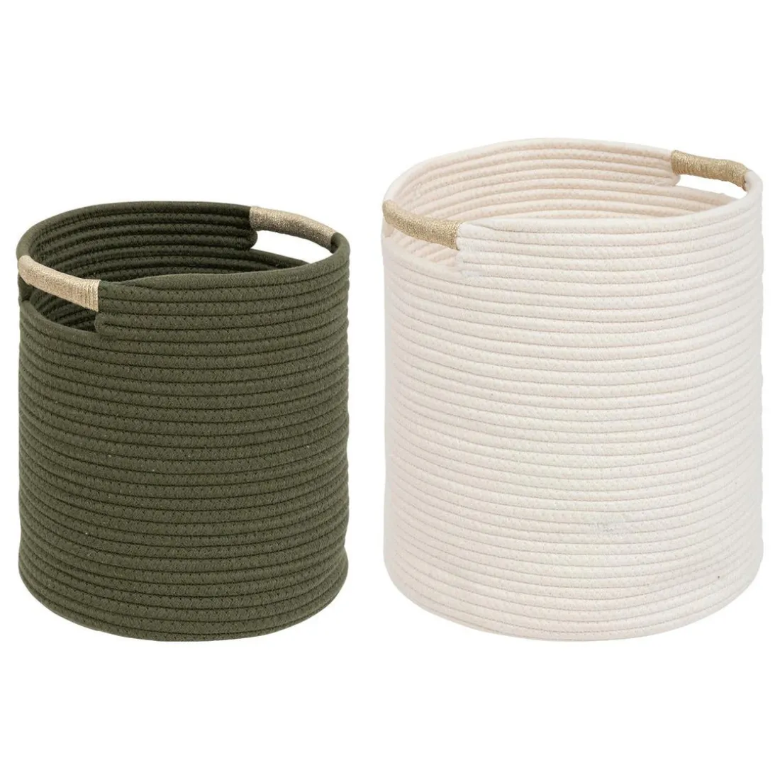 Lot de 2 paniers coton bouclette