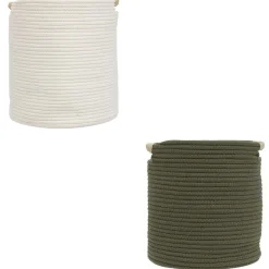 Lot de 2 paniers coton bouclette