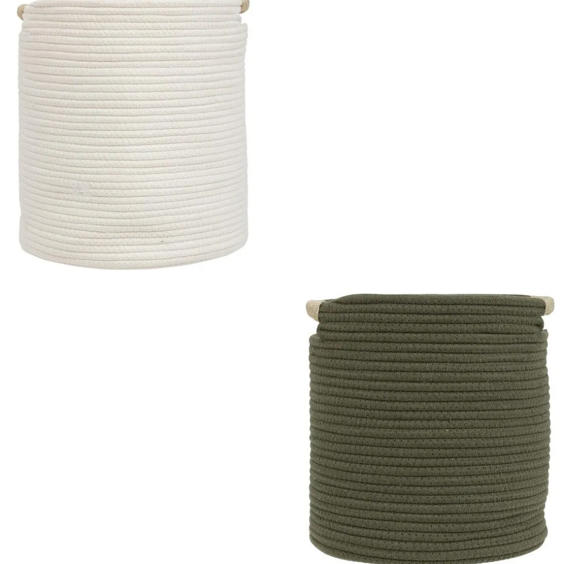 Lot de 2 paniers coton bouclette