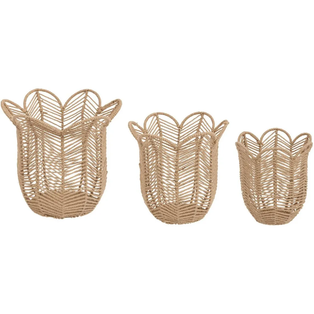 Lot de 3 Paniers en jute