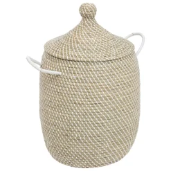 Lot de 2 paniers SOLEYA beige