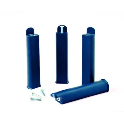 Lot de 4 Pieds de Lit PVC H22cm Bleu