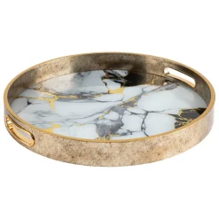 Lot de 2 plateaux Inaya Doré