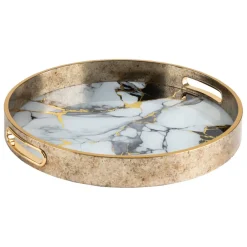 Lot de 2 plateaux Inaya Doré