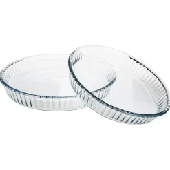 Lot de 2 Plats Ronds en Verrevoir