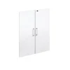 Lot de 2 portes, 1 porte avec verrou CALVIA 11 blanc