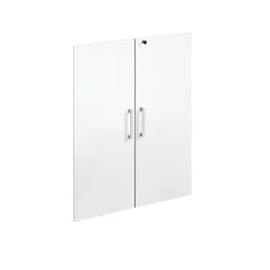 Lot de 2 portes, 1 porte avec verrou CALVIA 11 blanc