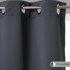 Lot de 2 rideaux occultants gris foncés 135X240