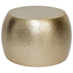 Lot de 2 tables basses Issam Métal doré