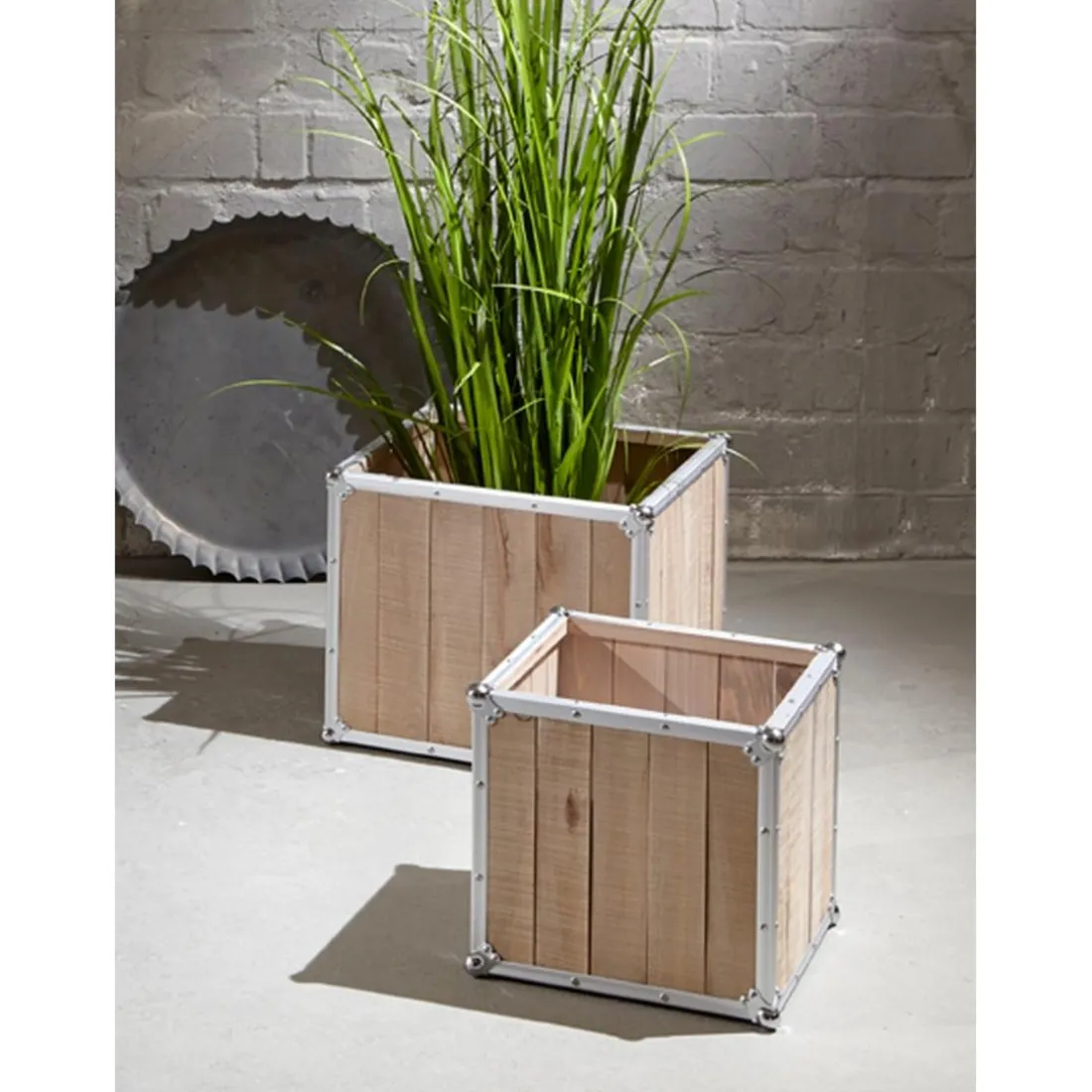 lot de 2 tables d'appoint caisses