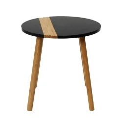 Lot de 2 Tables Gigogne Bicolore Relief noir