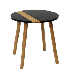 Lot de 2 Tables Gigogne Bicolore Relief noir