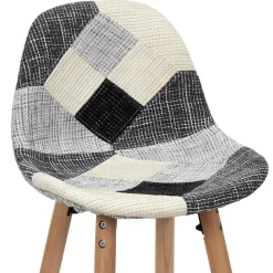 Lot de 2 Tabourets De Bar Patchwork Gris