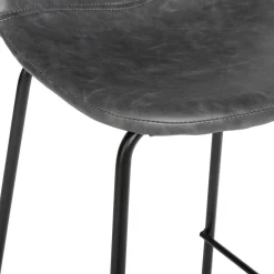 Lot de 2 tabourets de bar gris