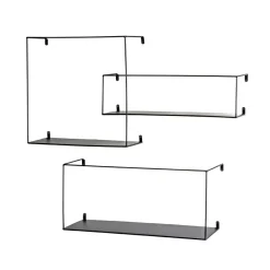 lot de 3 étagères murales en métal