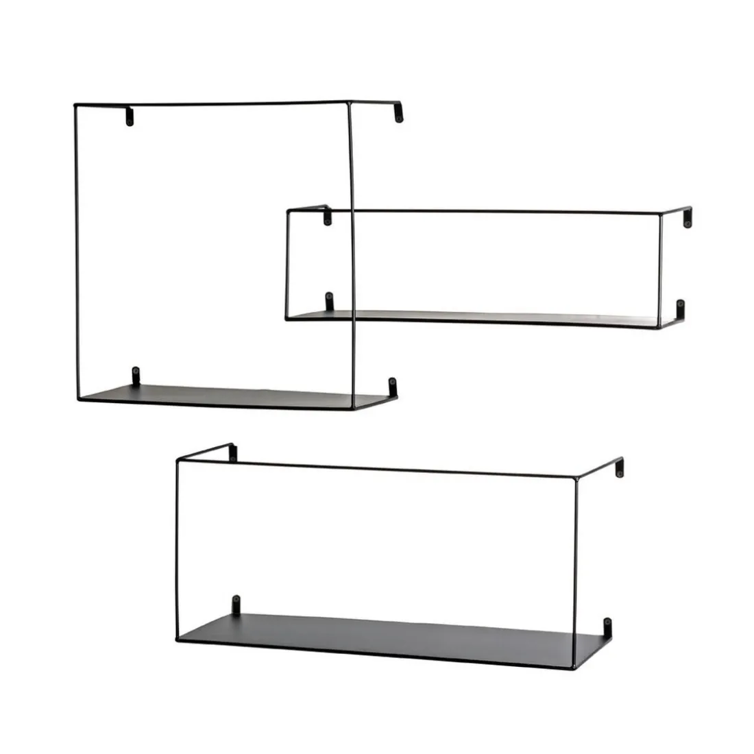 lot de 3 étagères murales en métal