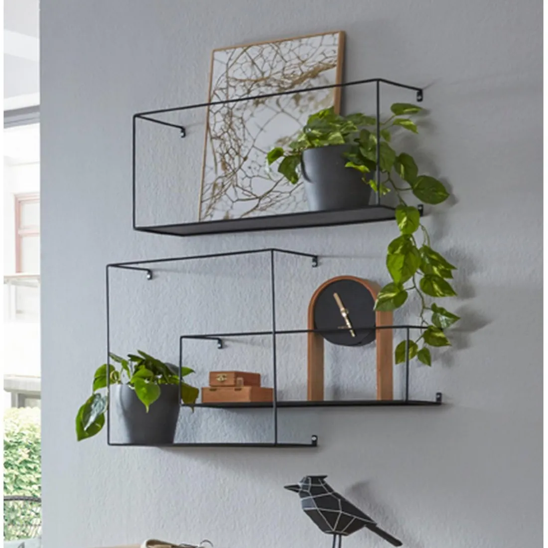 lot de 3 étagères murales en métal