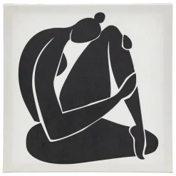 Lot de 5 toiles imprimées Cynthia Noir et blanc