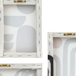 Lot de 5 toiles imprimées Cynthia Noir et blanc