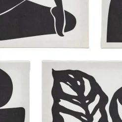 Lot de 5 toiles imprimées Cynthia Noir et blanc