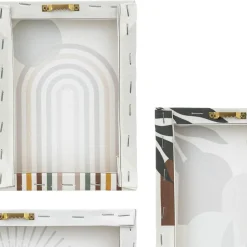 Lot de 5 toiles imprimées Cynthia Beige