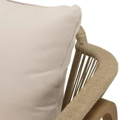 Lot n°1 Salon de jardin 5 p. en acacia beige CELESTIN