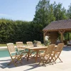 Lot n°150 Salon de jardin en teck 8/10 personnes FUN